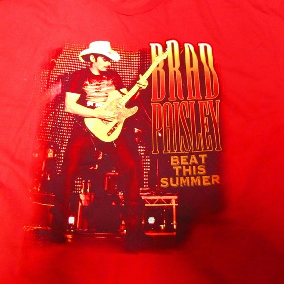 2 BRAD PAISLEY Tour T-Shirts Bonfires & Amplifires, Beat This Summer Size XL - Picture 8 of 10